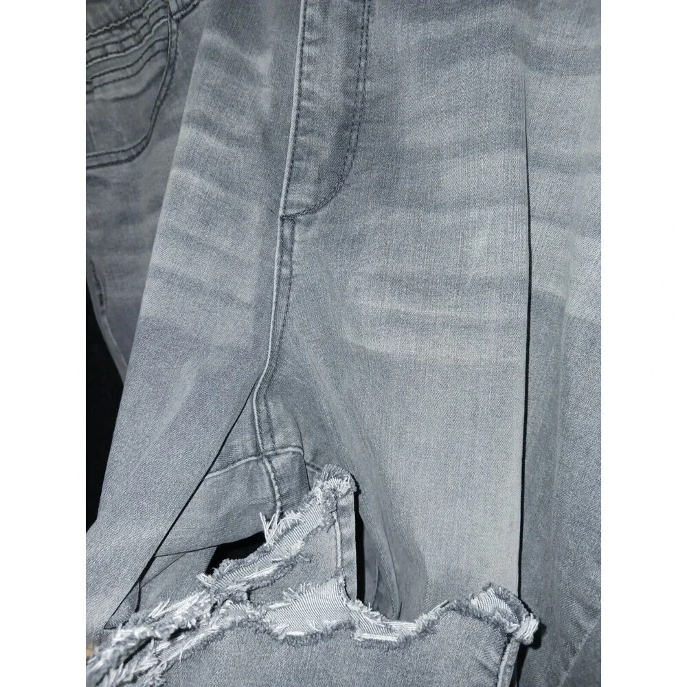 Democracy Ab Technology Jeans Womens 24W Grey Distressed Slimming High Rise - Picture 3 of 11